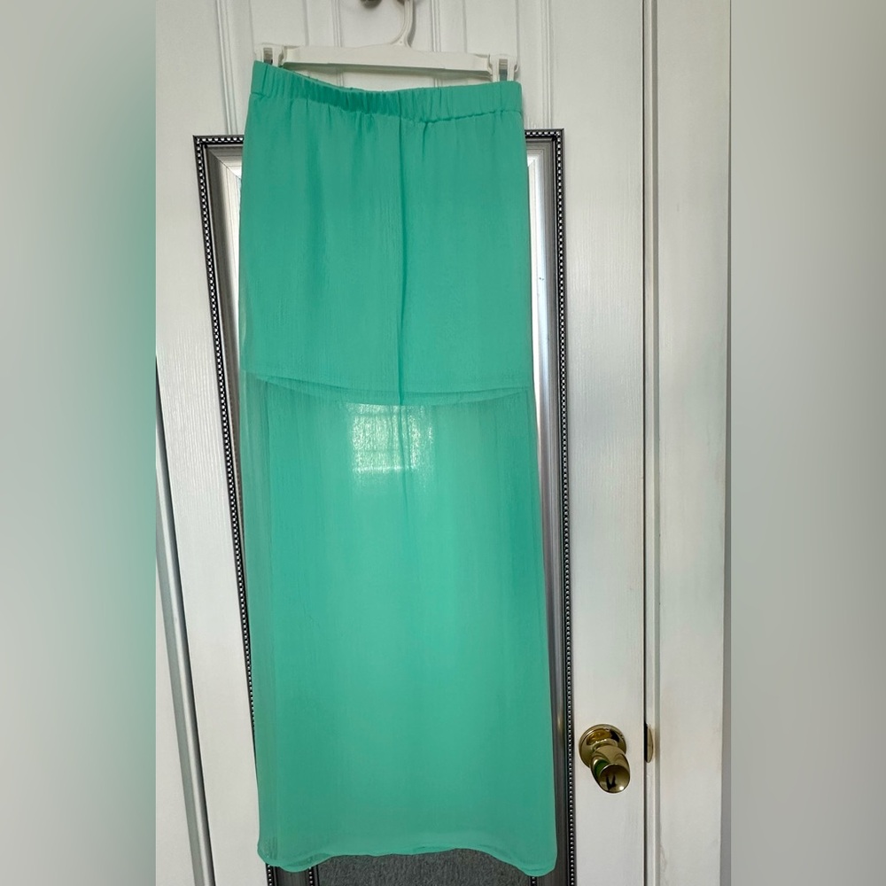 Express Mini Skirt with a Sheer Overlay